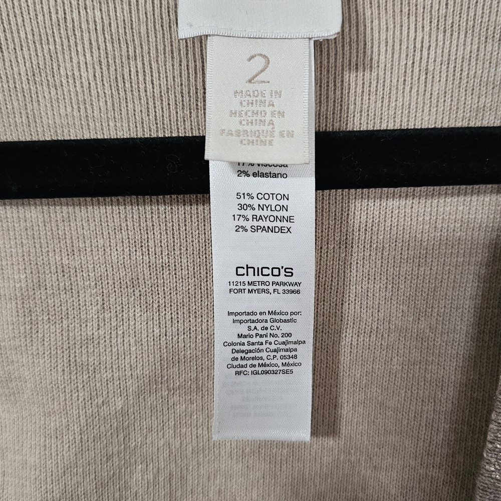 Chico's Beige Knit Garment - Picture 2 of 3